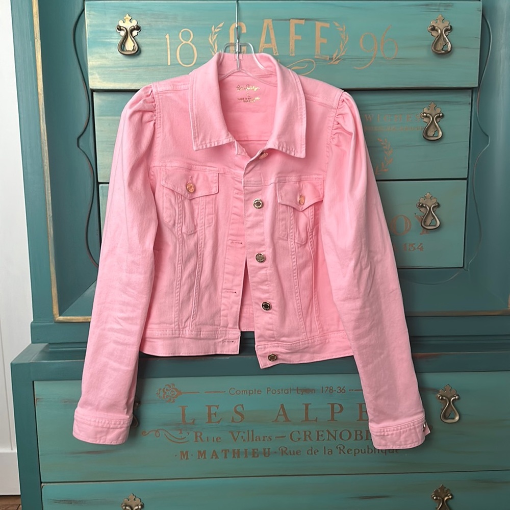 Lilly Pulitzer Pink Denim Jacket